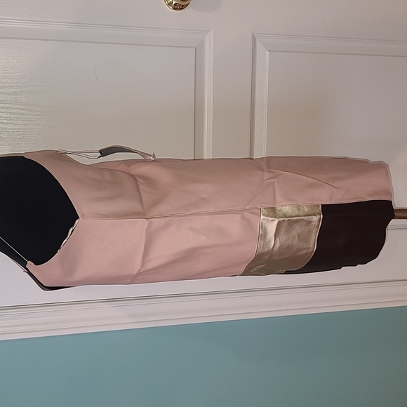 Zara faux leather dress pink gold budghundy, S NWYt - Picture 6 of 11